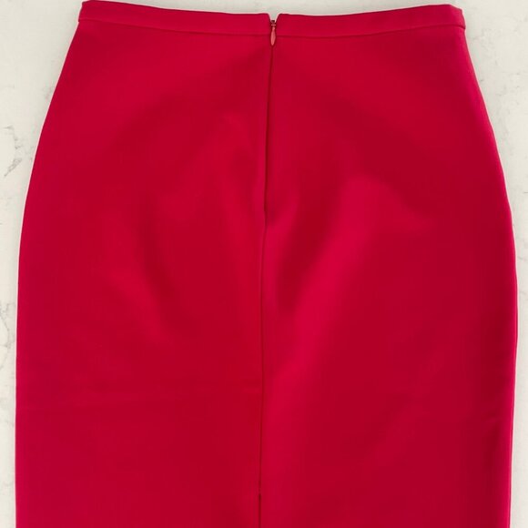 Diane von Furstenberg Samara Tailor JSY Designer Fitted Pencil Midi Skirt Red 4 - Picture 5 of 14